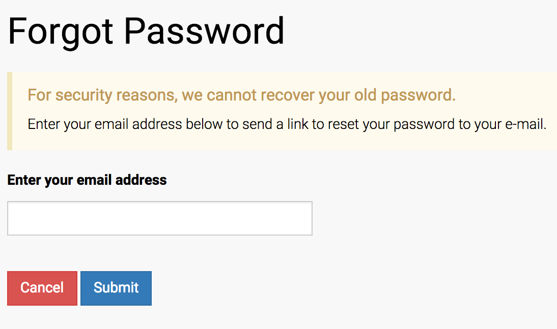 Forgot Password Step 3