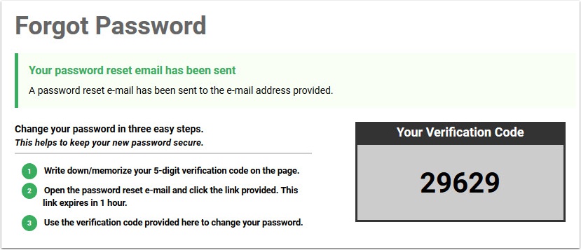Forgot Password Step 4