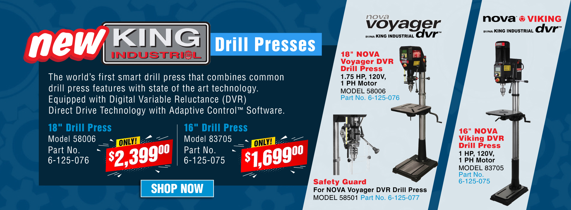 King Industrial Nova Drill Presses are here!