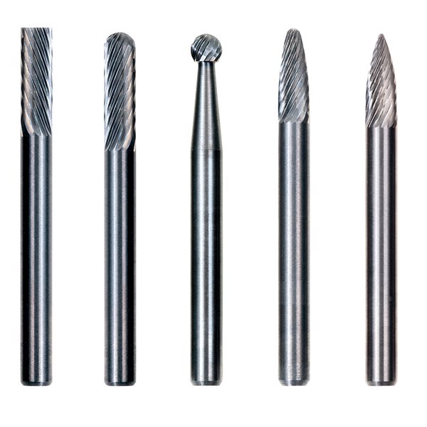 SB-6-D Canadian Tool and Supply 5/8-Inch x 1-Inch Cylindrical w/End Cut Carbide Bur Double Cut 1/4-Inch Shaft