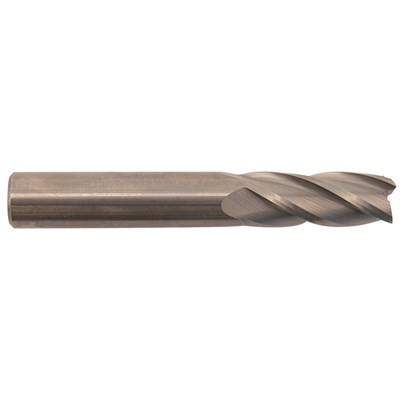 21/64" 4 Flute Single Ball End TiCN Coated Carbide End Mill,1" Length of Cut,USA