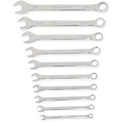 CRESCENT 10PC COMBO WRENCH SET SAE