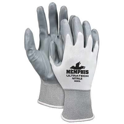 ULTRATECH GRAY NITRILE LARGE GLOVES