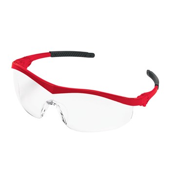 ST1 RED/CLEAR LENS SFTY GLASSES