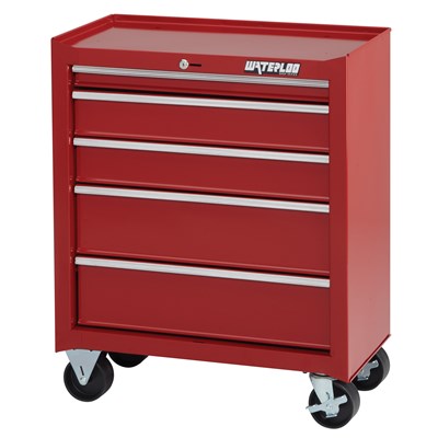 WATERLOO 26IN 5-DRAWER CABINET RED